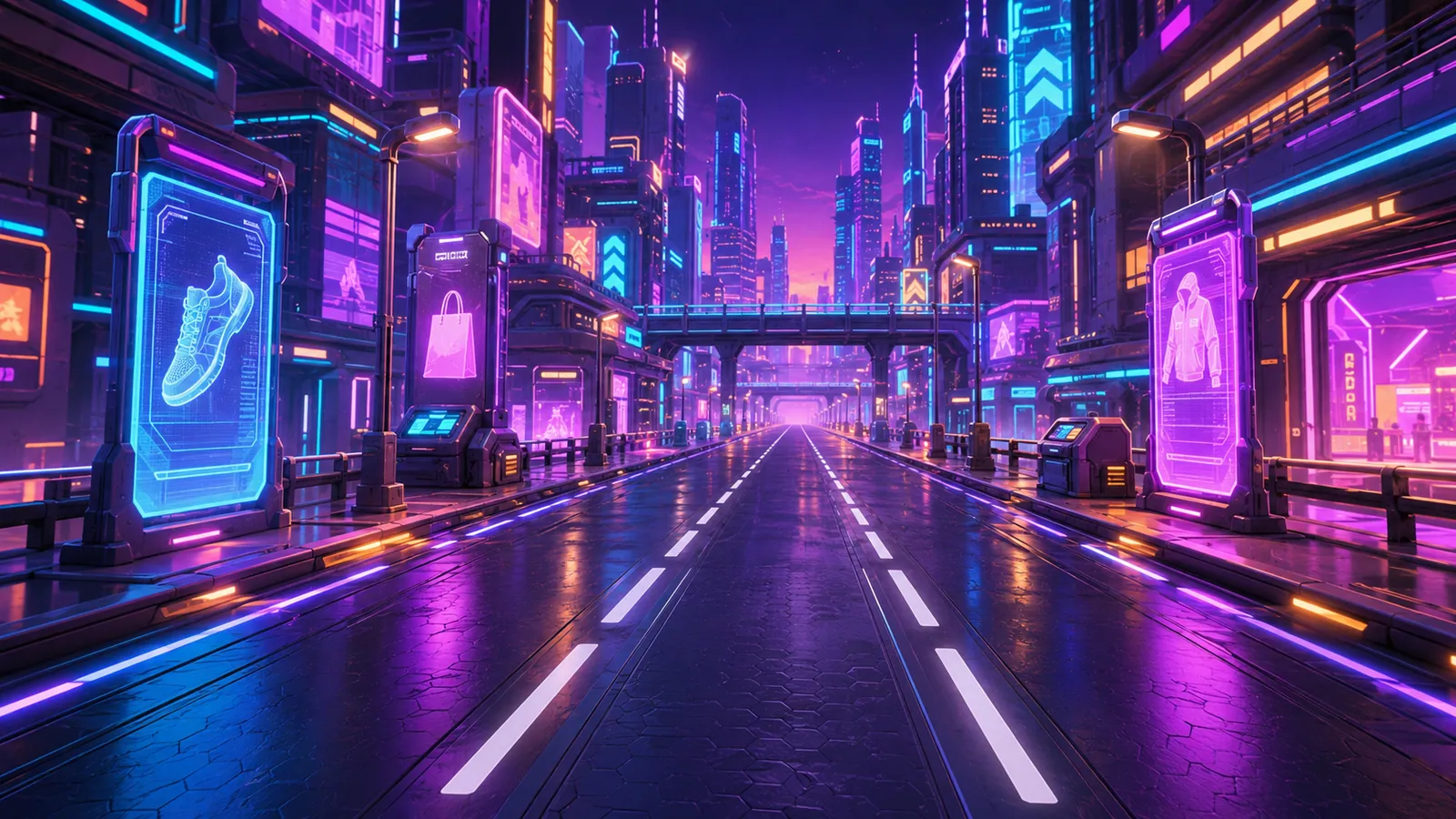 Neon District bridge